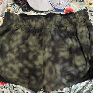 Athletic Works Women's Black and Green Athletic Shorts